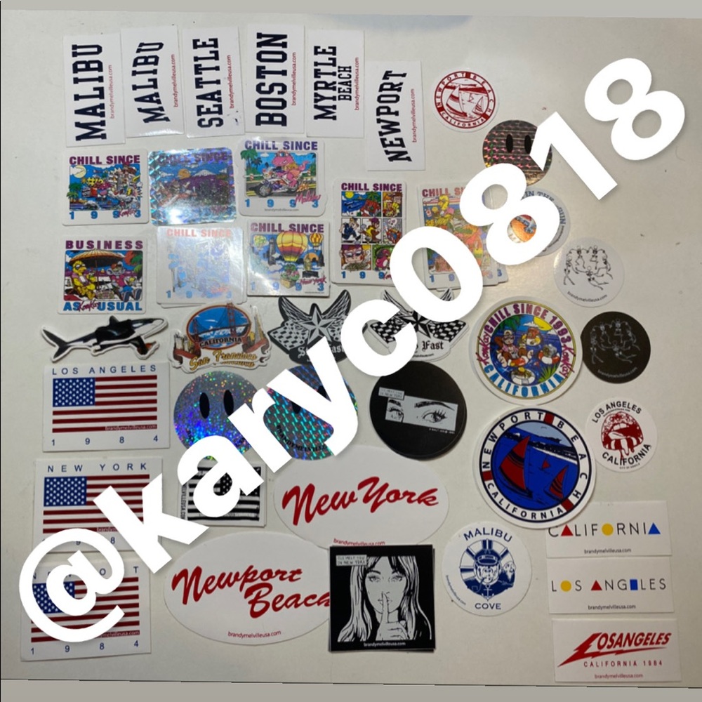 RANDOM 25 STICKERS BRANDY MELVILLE